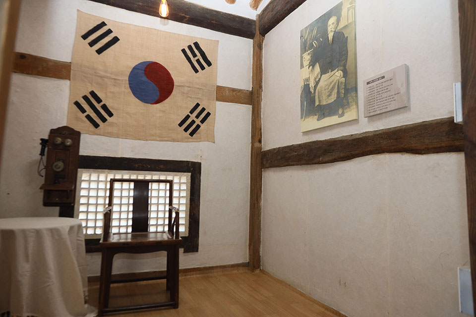 ▲석주 선생 접견실 모형을 만든 포토존.(사진 권기상 기자. 2021.1026)