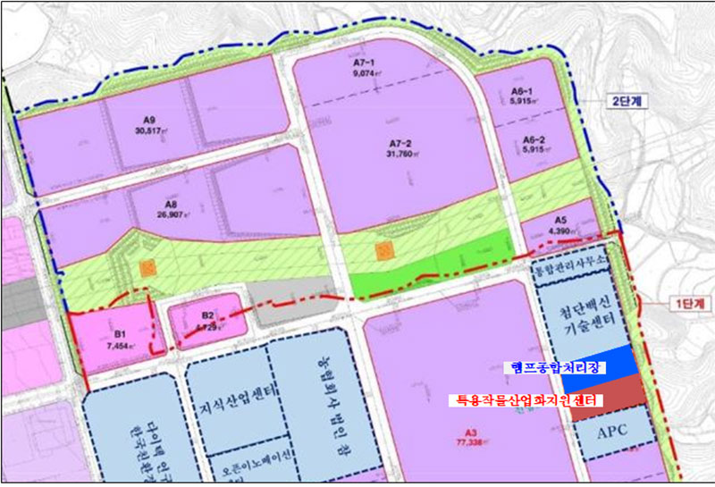 ▲경북바이오2차 산업단지 내 위치도.(자료 경북도청 제공)