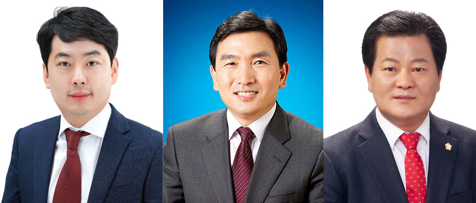 ▲(좌에서)안동시의회 안유안·김호석·손광영 의원.(사진 안동시의회 제공)
