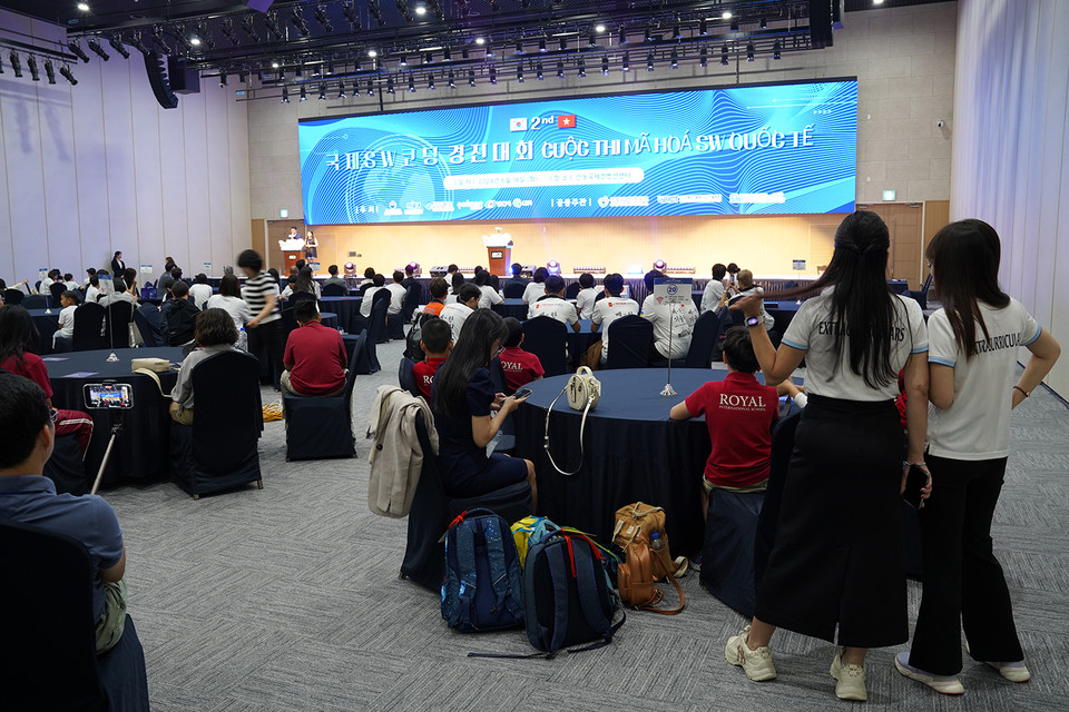 ▲제2회 한국·베트남 국제SW코딩 경진대회.(사진 안동시청 제공)