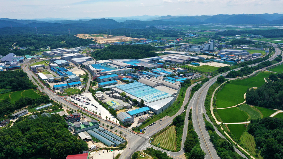 ▲풍산농공단지와 바이오산업단지 전경.(사진 안동시청 제공)